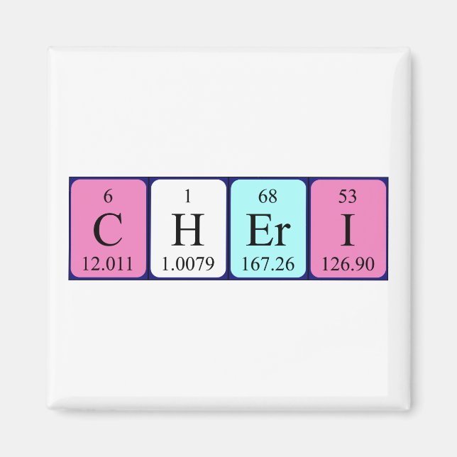 Cheri periodic table name magnet (Front)