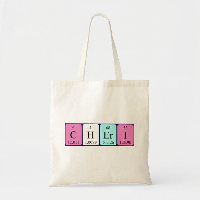 Cheri periodic table name tote bag (Front)