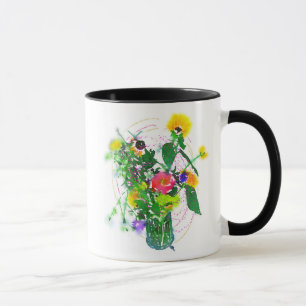 Cherie's Blooms! Black 11 oz Combo Mug