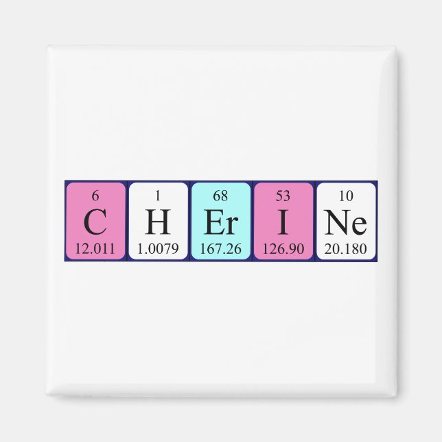 Cherine periodic table name magnet (Front)
