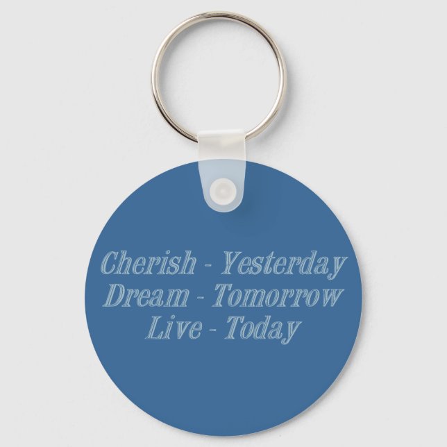 Cherish blue key ring (Front)