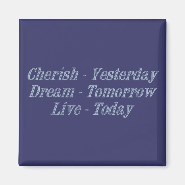 Cherish blue magnet (Front)