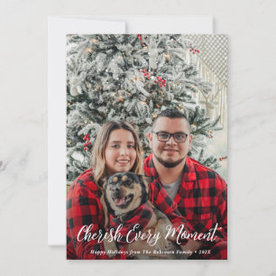 Cherish every moment Christmas Holiday Card