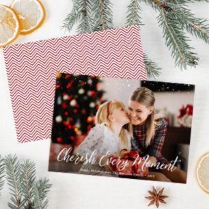cherish every moment merry christmas holiday card