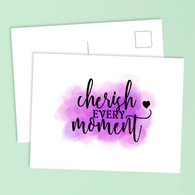 ‘Cherish every Moment’ Quote Postcard (Creator Uploaded)