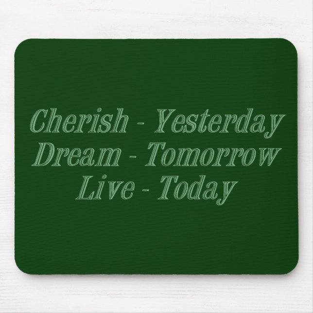 Cherish green mouse pad (Front)