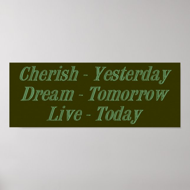 Cherish green poster (Front)