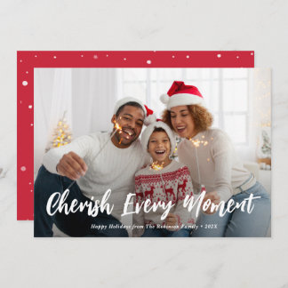 cherish merry christmas holiday card