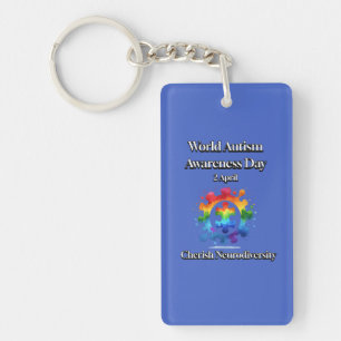 Cherish Neurodiversity. World Autism Awareness Day Key Ring