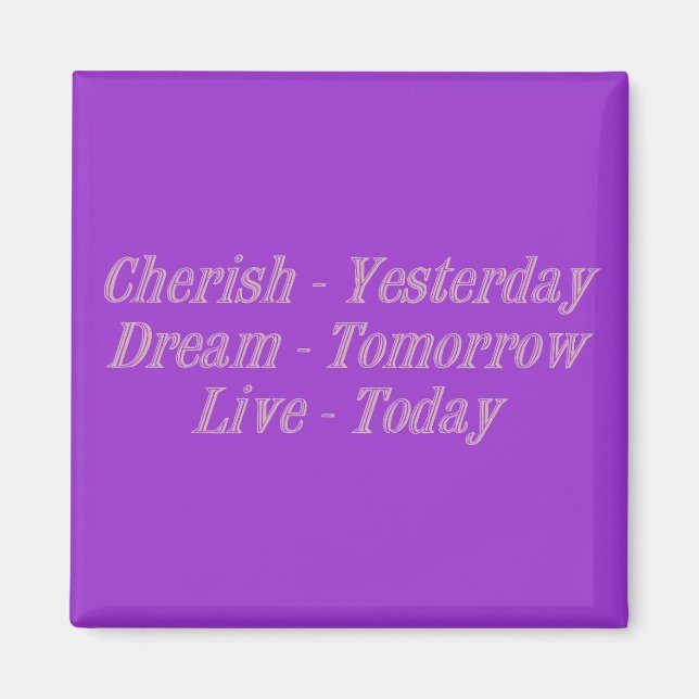Cherish pink magnet (Front)