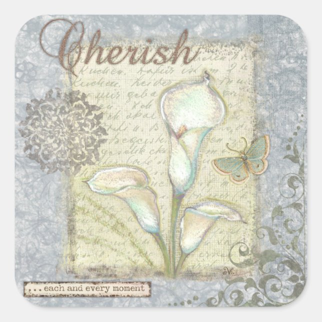 Cherish Square Sticker (Front)