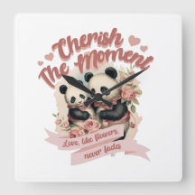 Cherish the Moment Wall Clock