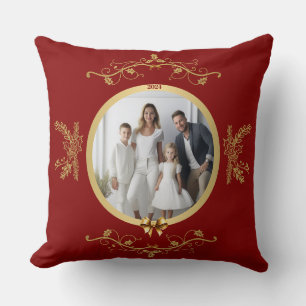 Cherish the Season Personalised Photo Christmas Cushion