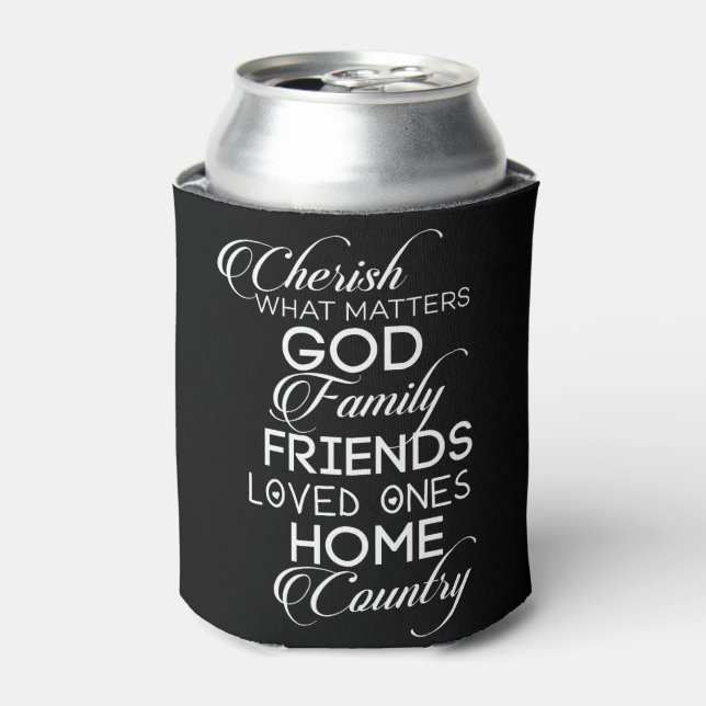 Cherish What Matters Can Cooler (Can Front)