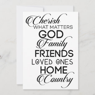 Cherish What Matters Holiday Card