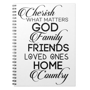 Cherish What Matters Notebook