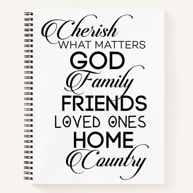 Cherish What Matters Notebook (Front)