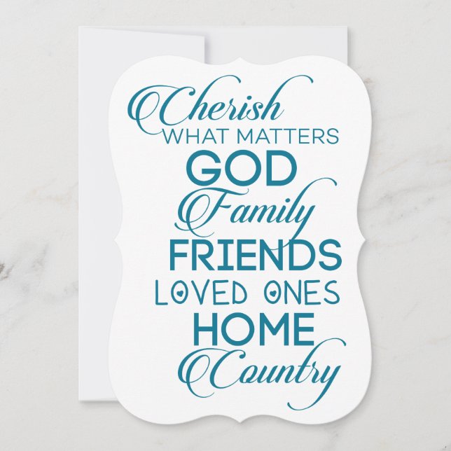 Cherish What Matters Teal (Front)