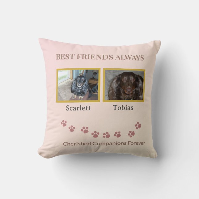 Cherished Companions Pawprint Cushion (Front)