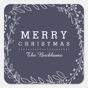 Cherished   Custom Colour Christmas Stickers