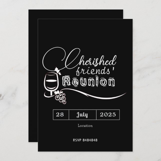 cherished Friends' Reunion Invitations  (Front/Back)