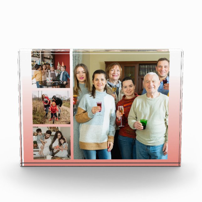 Cherished Memories: Customisable 4 Photo Collage Block (Front)