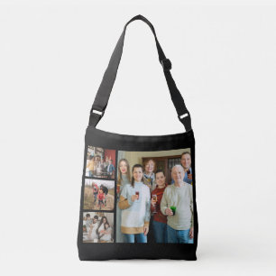 Cherished Memories: Customizable 4 Photo Collage Crossbody Bag