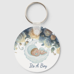 Cherished Memory Sleeping baby boy Key Ring