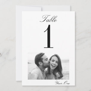 Cherished Moments Wedding Table Number Card (5x7)