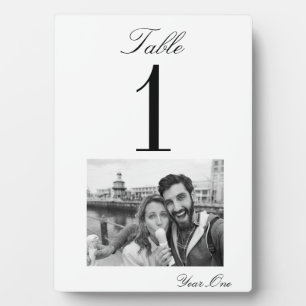 Cherished Moments Wedding Table Number Card (5x7) Plaque