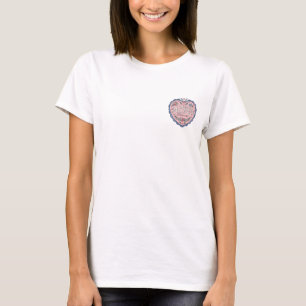 Cherished Mother Heart Floral Badge Women T-Shirt