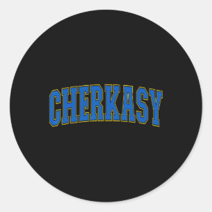 Cherkasy Ukraine Lovers Patriotic Proud Ukrainian Classic Round Sticker