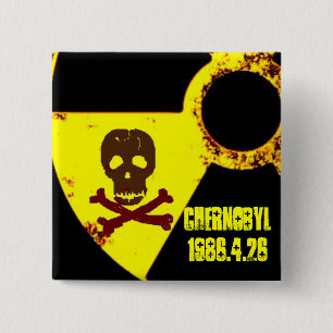 Chernobyl memorial anti nuclear 15 cm square badge