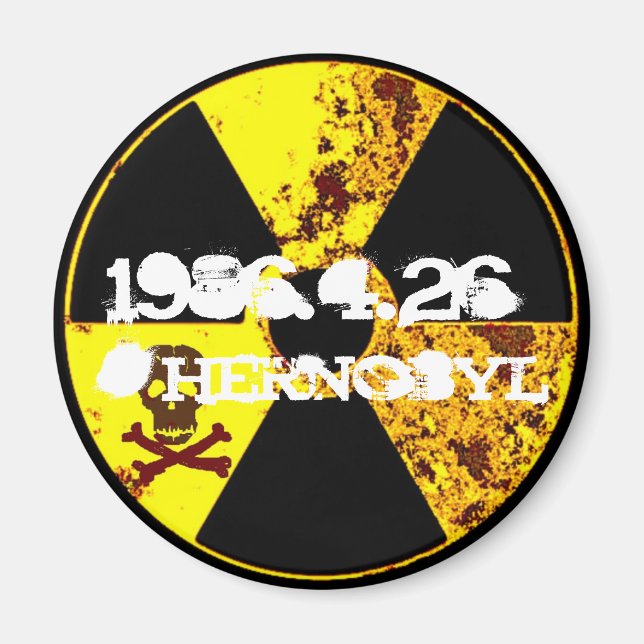 Chernobyl memorial anti nuclear magnet (Front)