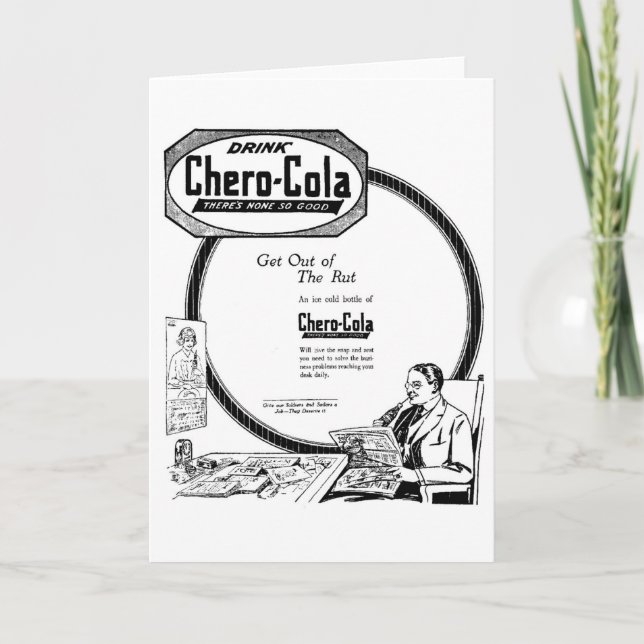 Chero-Cola Vintage Newspaper Advertisement Card (Front)