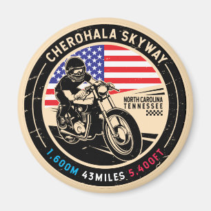 Cherohala Skyway National Scenic Byways Motorcycle Magnet