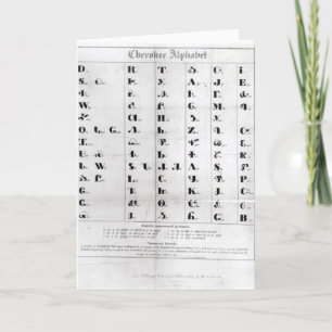 Cherokee Alphabet, Pendelton's 'Lithography' Card