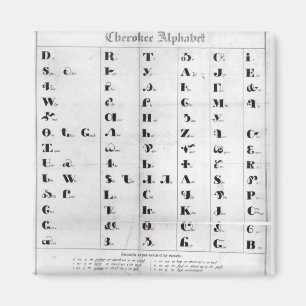 Cherokee Alphabet, Pendelton's 'Lithography' Magnet