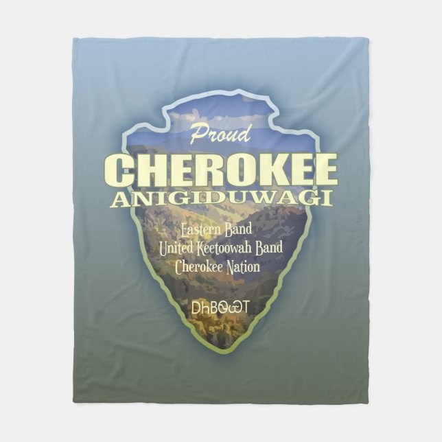 Cherokee (arrowhead) fleece blanket (Front)