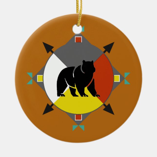 Cherokee Bear Four Directions Ornament (Front)