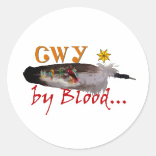 Cherokee by Blood Classic Round Sticker