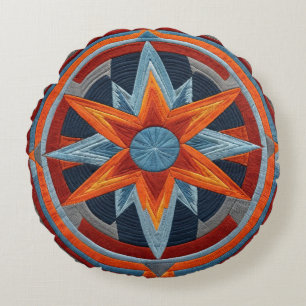 Cherokee Compass Round Cushion