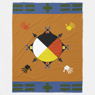 Cherokee Four Directions Fleece Blanket