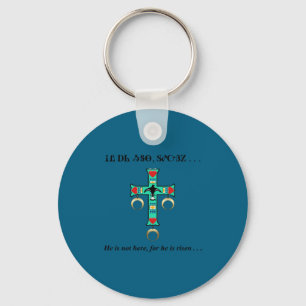 Cherokee he is risen t shirt key ring