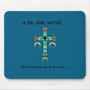 Cherokee he is risen t shirt mouse pad