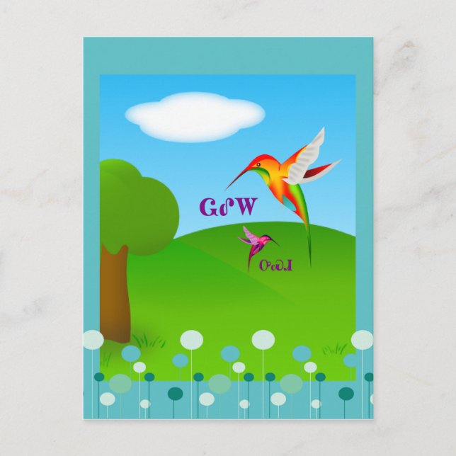 Cherokee Hummingbird Postcard (Front)