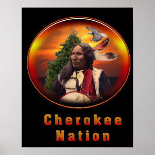 Cherokee Indian art Poster