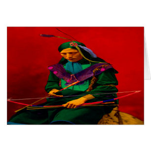 Cherokee Indian Pop Art Greeting Card