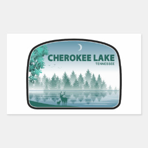Cherokee Lake Tennessee Deer Rectangular Sticker