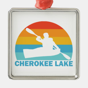 Cherokee Lake Tennessee Kayak Metal Ornament